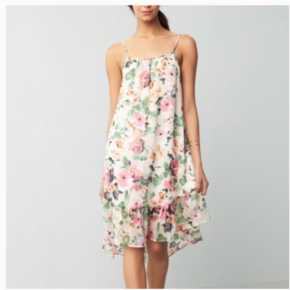 CHARLES HENRY Skirt Tail Chiffon Camil Dress M